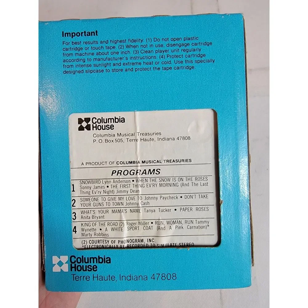 Vintage Columbia House 8‎ Track Tape Special Country Johnny Cash 70s